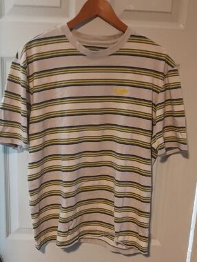 Levi's White Tee with Yellow and Black Stripes